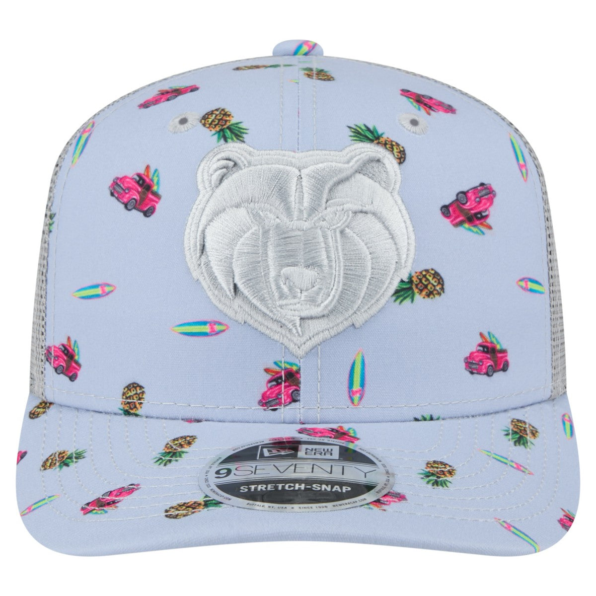 Memphis Grizzlies Adventure Aloha Pattern 9SEVENTY Stretch-Snap Hat - Light Blue/Gray online