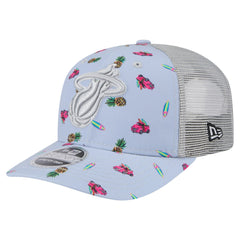 Miami Heat Adventure Aloha Pattern 9SEVENTY Stretch-Snap Hat - Light Blue/Gray outlet