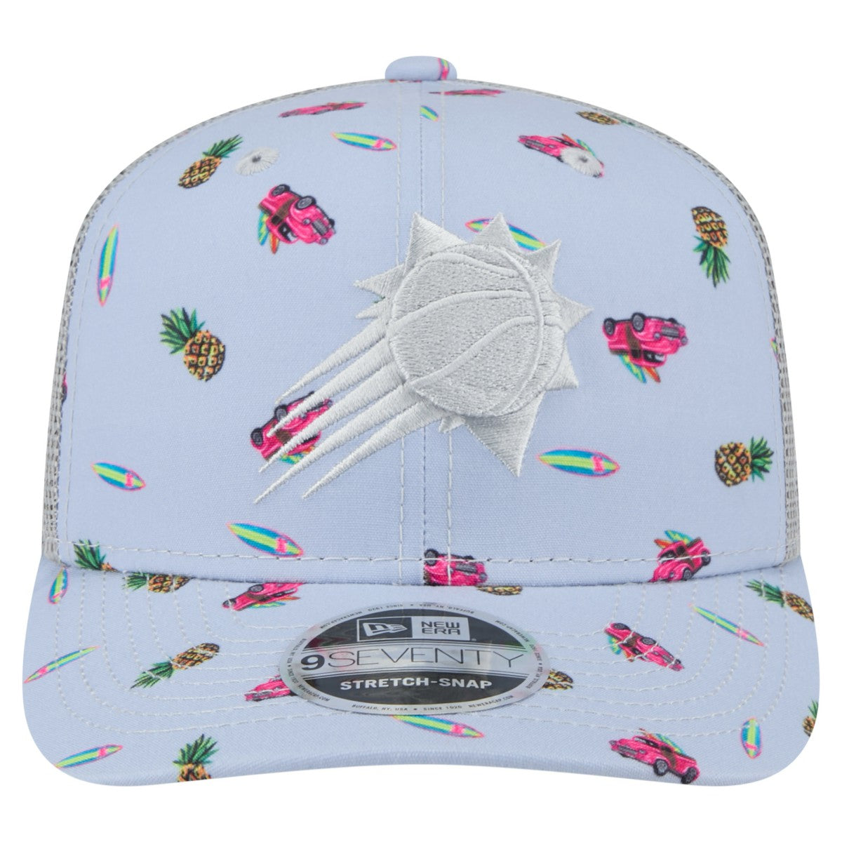 Phoenix Suns Adventure Aloha Pattern 9SEVENTY Stretch-Snap Hat - Light Blue/Gray shop