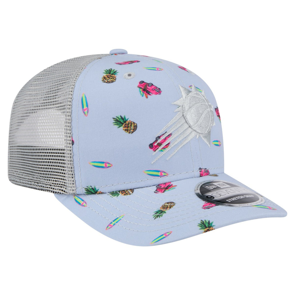 Phoenix Suns Adventure Aloha Pattern 9SEVENTY Stretch-Snap Hat - Light Blue/Gray shop