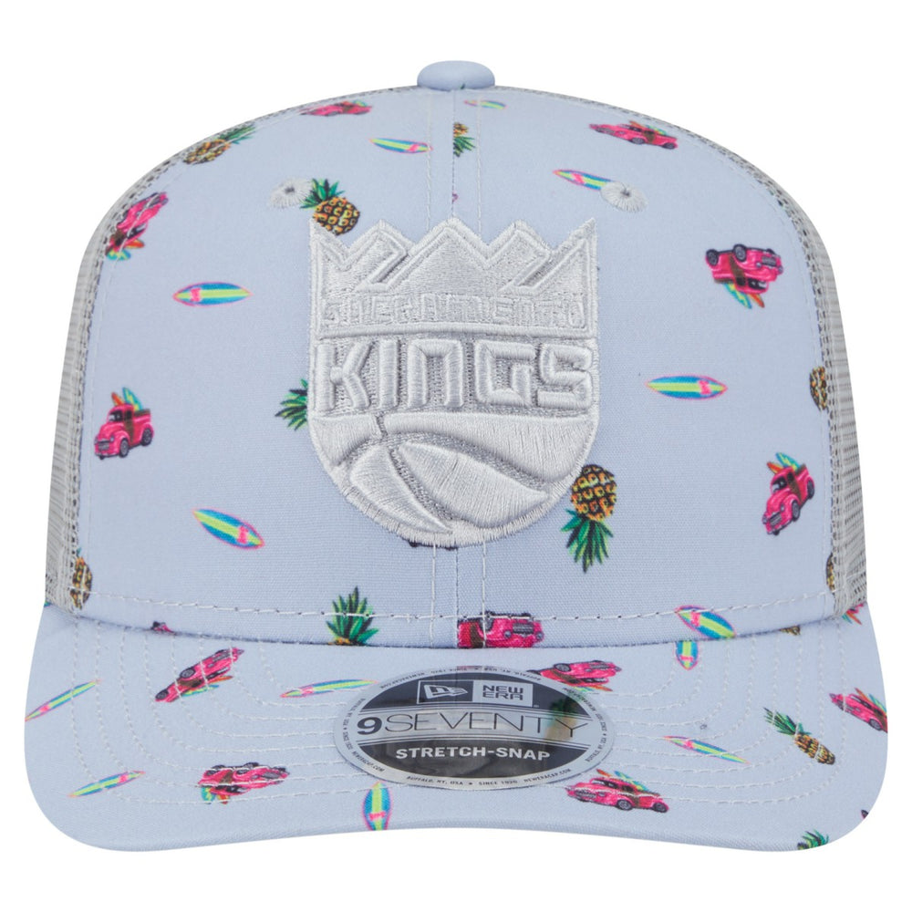 Sacramento Kings Adventure Aloha Pattern 9SEVENTY Stretch-Snap Hat - Light Blue/Gray for sale