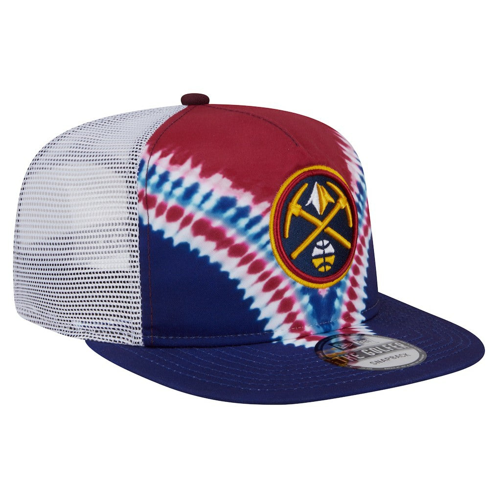 Denver Nuggets Throwback Dye Golfer Snapback Hat sale - Navy/Red shop