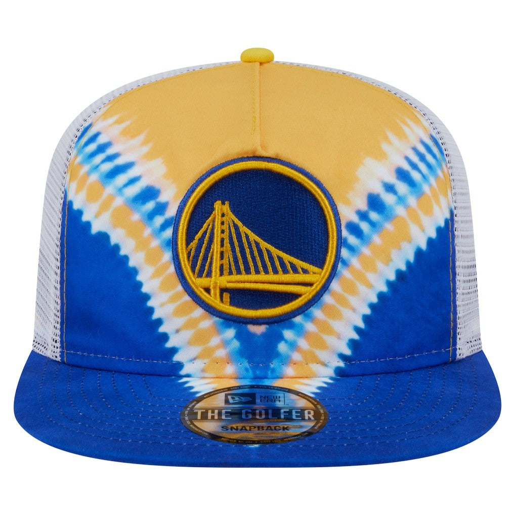 Golden State Warriors Throwback Dye Golfer Snapback Hat sale - Royal/Gold for sale