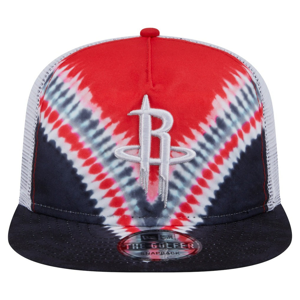 Houston Rockets Throwback Dye Golfer Snapback Hat sale - Black/Red cheap