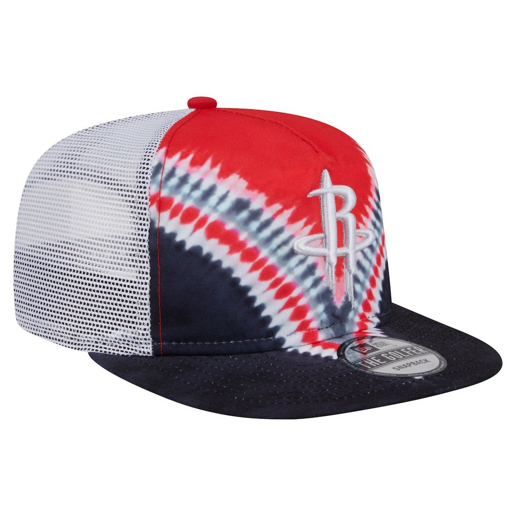 Houston Rockets Throwback Dye Golfer Snapback Hat sale - Black/Red cheap
