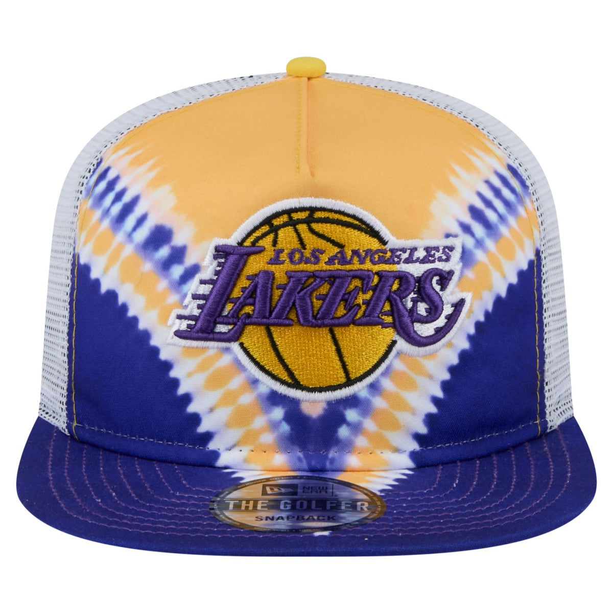 Los Angeles Lakers Throwback Dye Golfer Snapback Hat - Purple/Gold for sale