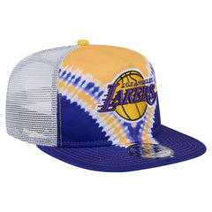 Los Angeles Lakers Throwback Dye Golfer Snapback Hat - Purple/Gold for sale