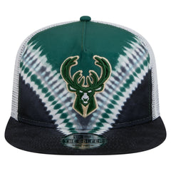Milwaukee Bucks Throwback Dye Golfer Snapback Hat - Black/Hunter Green shop