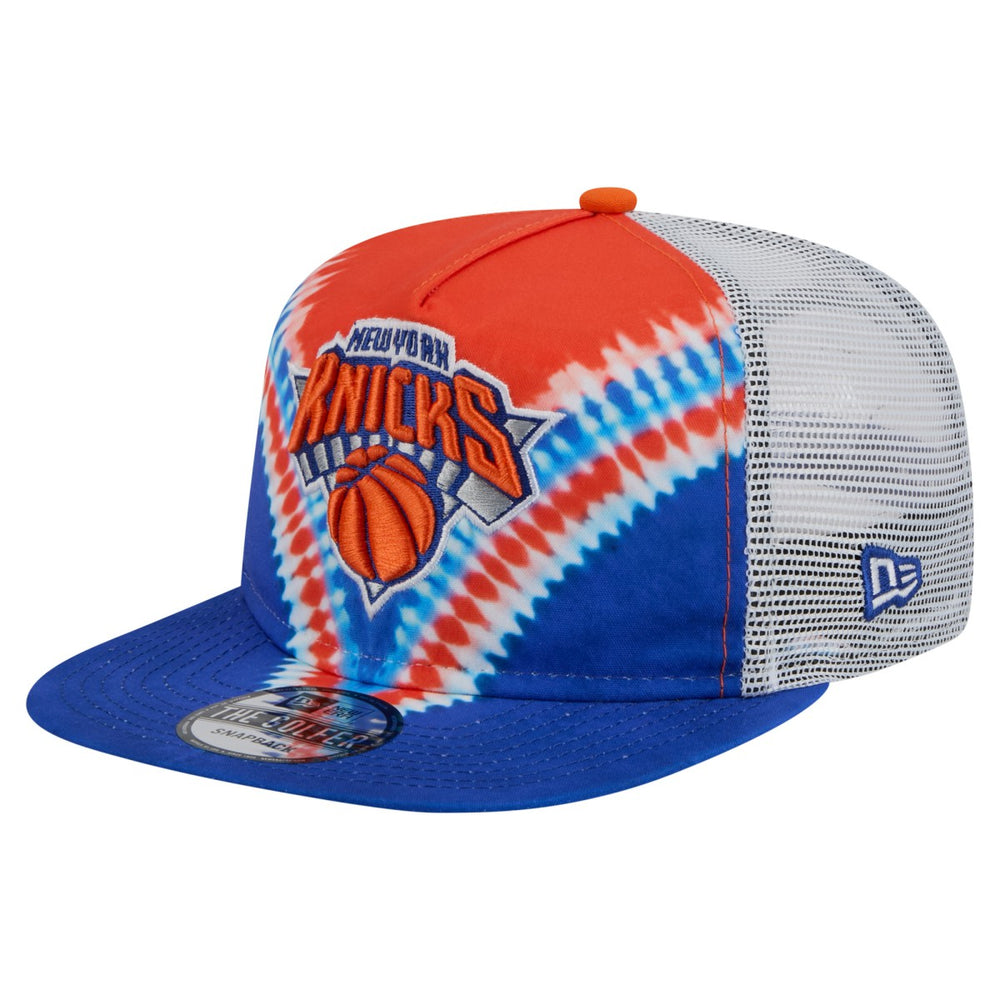 New York Knicks Throwback Dye Golfer Snapback Hat - Blue/Orange shop
