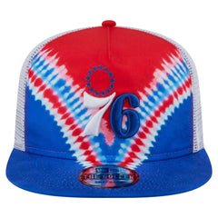 Philadelphia 76ers Throwback Dye Golfer Snapback Hat - Royal/Red on sale