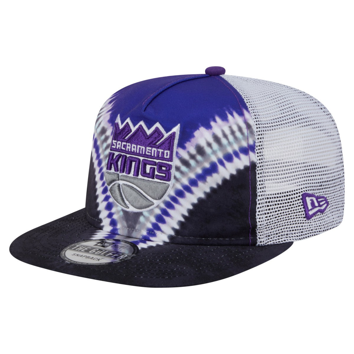 Sacramento Kings Throwback Dye Golfer Snapback Hat - Black/Purple on sale