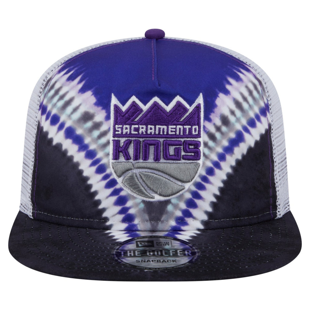 Sacramento Kings Throwback Dye Golfer Snapback Hat - Black/Purple on sale