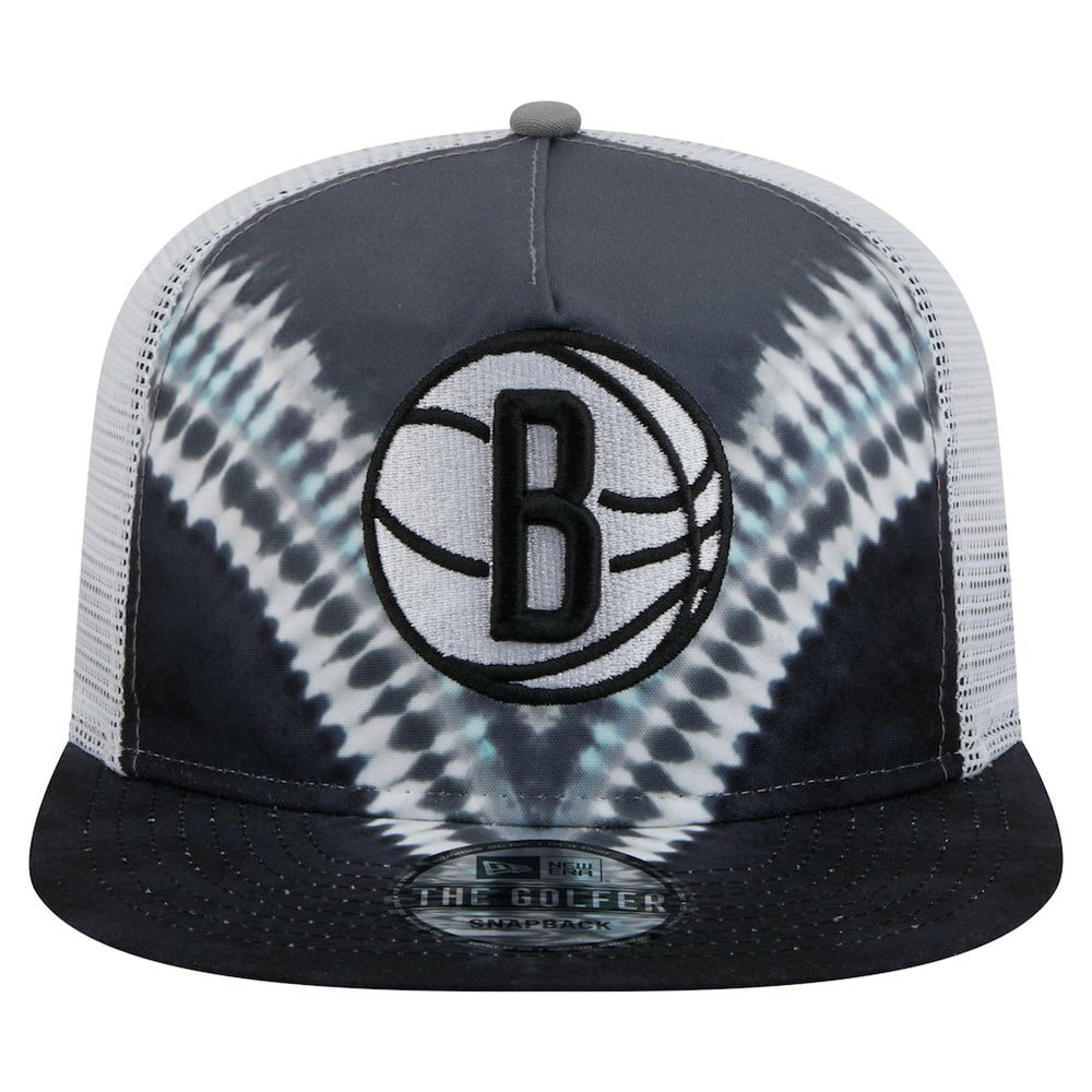 Brooklyn Nets Throwback Dye Golfer Snapback Hat - Black/Gray shop