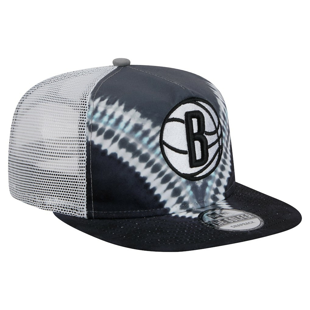 Brooklyn Nets Throwback Dye Golfer Snapback Hat - Black/Gray shop