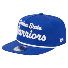 Golden State Warriors Team Text Golfer Snapback Hat sale - Royal shop