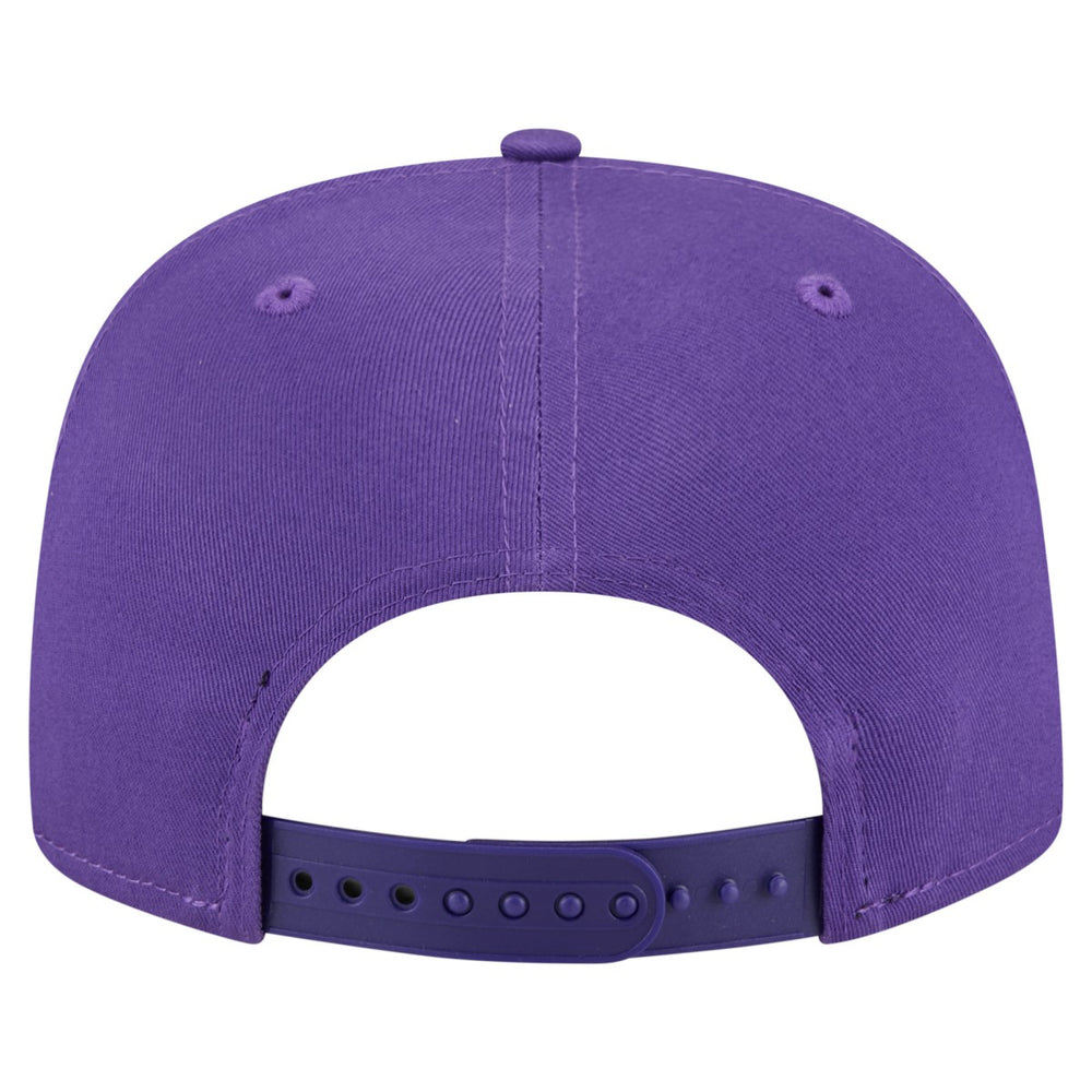 Los Angeles Lakers Team Text Golfer Snapback Hat - Purple sale