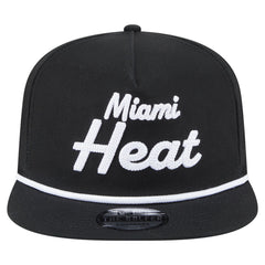 Miami Heat Team Text Golfer Snapback Hat - Black discount