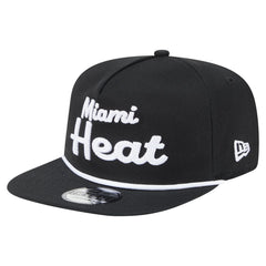 Miami Heat Team Text Golfer Snapback Hat - Black discount