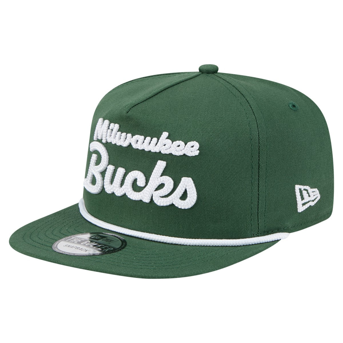Milwaukee Bucks Team Text Golfer Snapback Hat - Hunter Green on sale