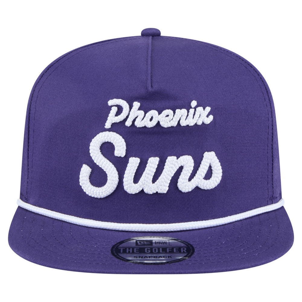 Phoenix Suns Team Text Golfer Snapback Hat - Purple on sale