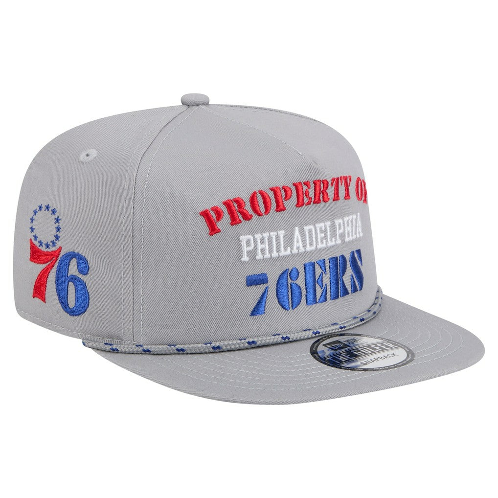 Philadelphia 76ers Throwback Property Of Golfer Snapback Hat - Gray online