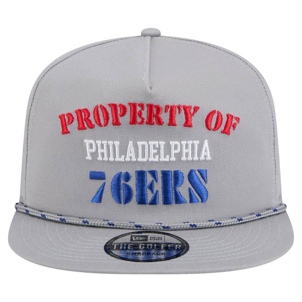Philadelphia 76ers Throwback Property Of Golfer Snapback Hat - Gray online