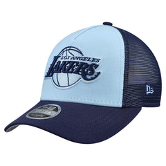 Los Angeles Lakers Youth Colorpack 9FORTY A-Frame Trucker Adjustable Hat - Light Blue for sale