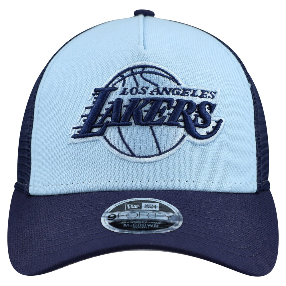 Los Angeles Lakers Youth Colorpack 9FORTY A-Frame Trucker Adjustable Hat - Light Blue for sale