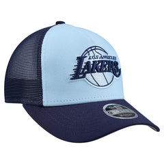 Los Angeles Lakers Youth Colorpack 9FORTY A-Frame Trucker Adjustable Hat - Light Blue for sale