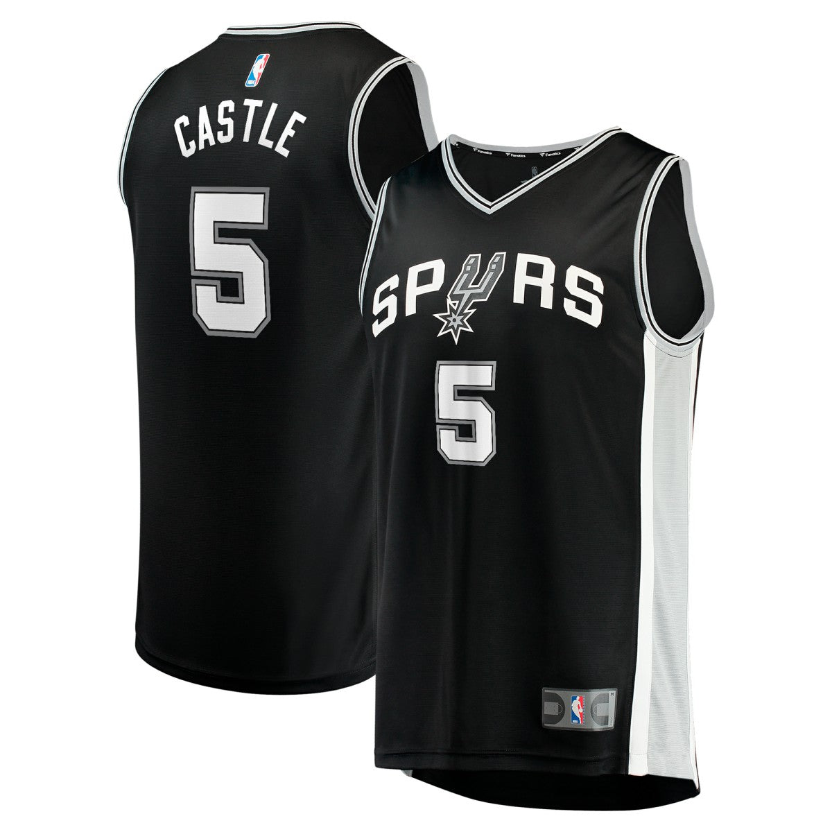 Stephon Castle San Antonio Spurs 2024 NBA Draft Fast Break Player Jersey - Icon Edition - Black on sale