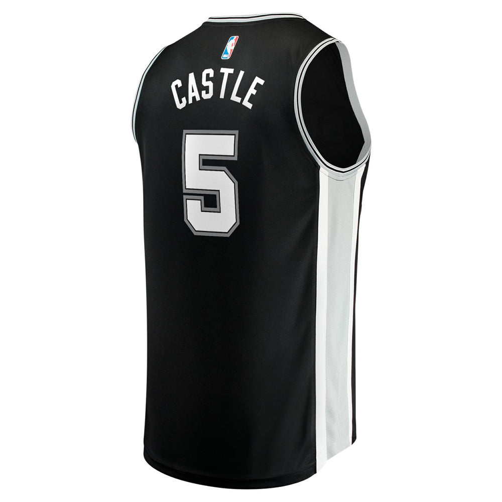 Stephon Castle San Antonio Spurs 2024 NBA Draft Fast Break Player Jersey - Icon Edition - Black on sale