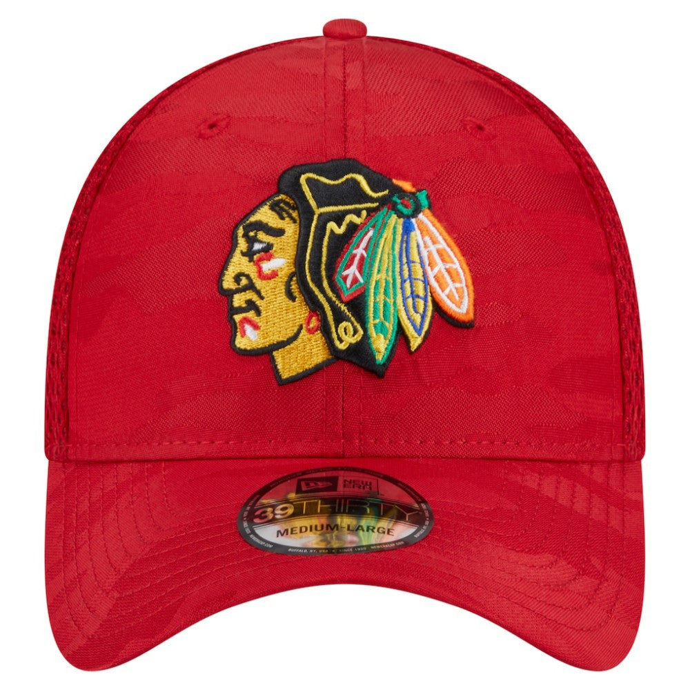 Chicago Blackhawks New Era Active Subtle Camo 39THIRTY Flex Hat - Red Hats