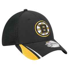 Boston Bruins New Era Linear Featherweight 39THIRTY Flex Hat - Black Hats