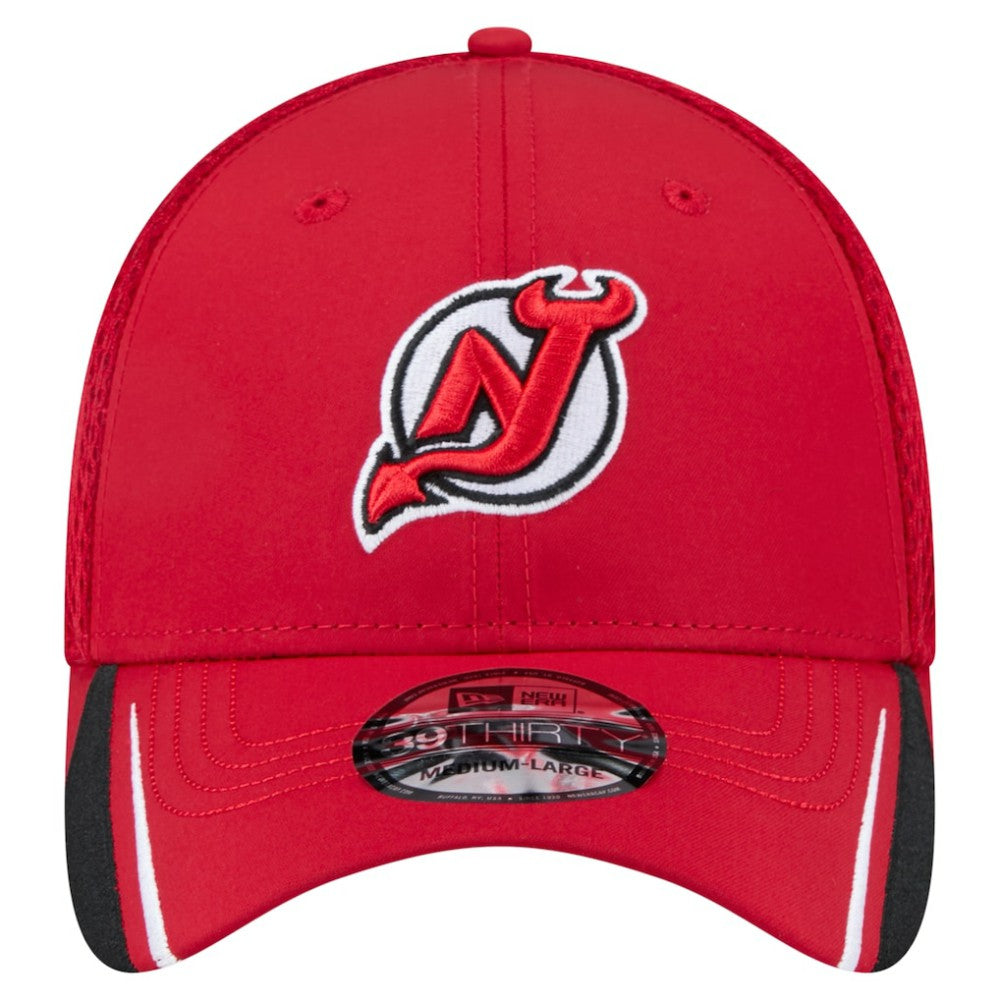 New Jersey Devils New Era Linear Featherweight 39THIRTY Flex Hat - Red Jerseys