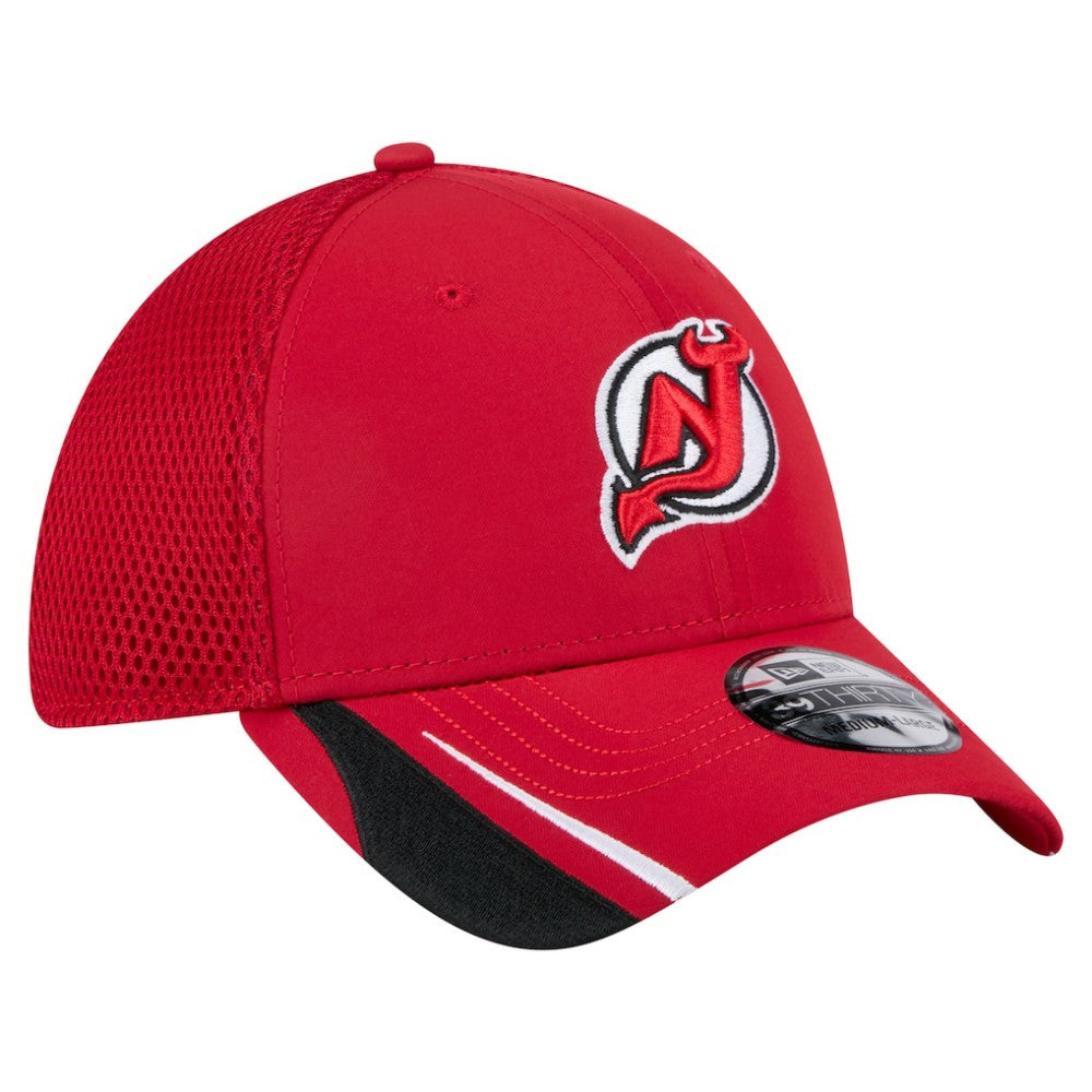 New Jersey Devils New Era Linear Featherweight 39THIRTY Flex Hat - Red Jerseys