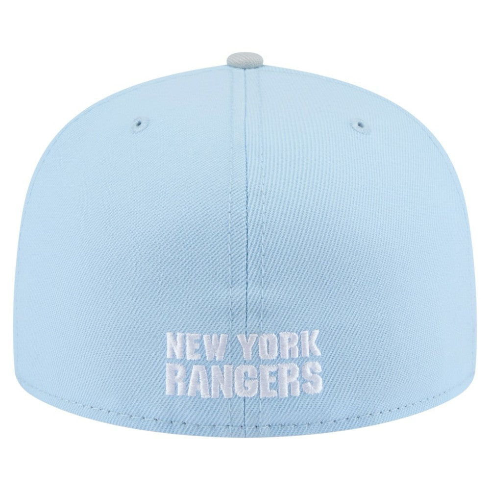 New York Rangers New Era Color Pack 2-Tone 59FIFTY Fitted Hat - Light Blue/Gray Hats
