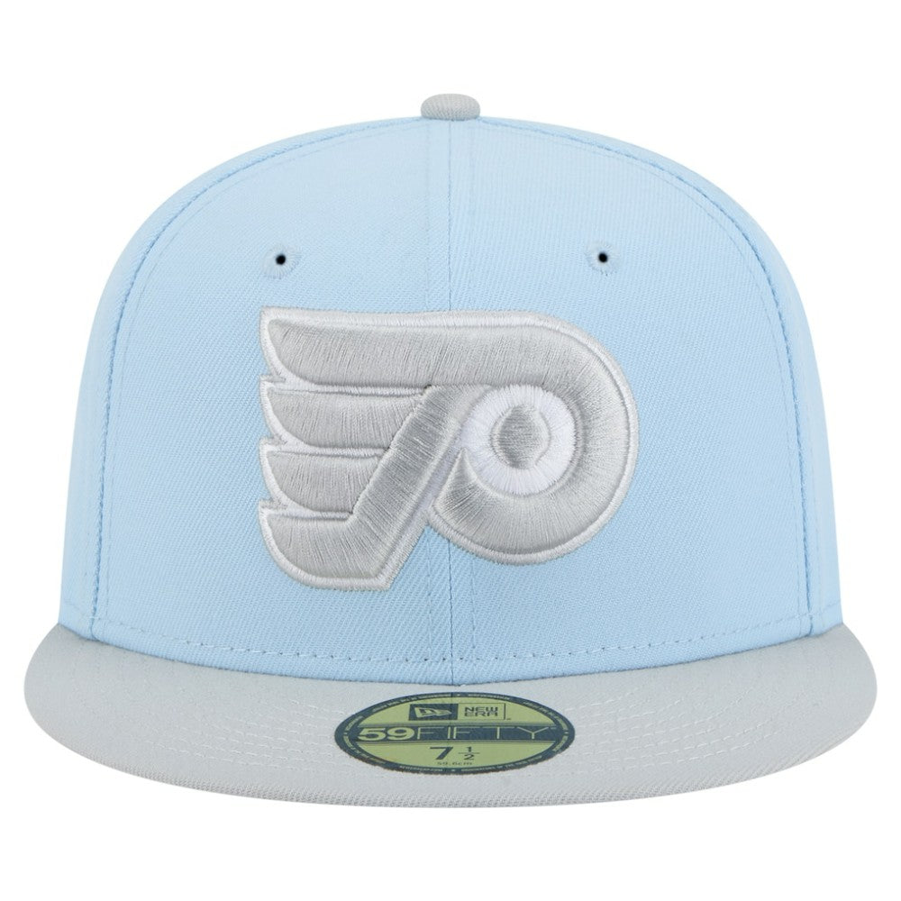 Philadelphia Flyers New Era Color Pack Two-Tone 59FIFTY Fitted Hat - Light Blue/Gray Hats
