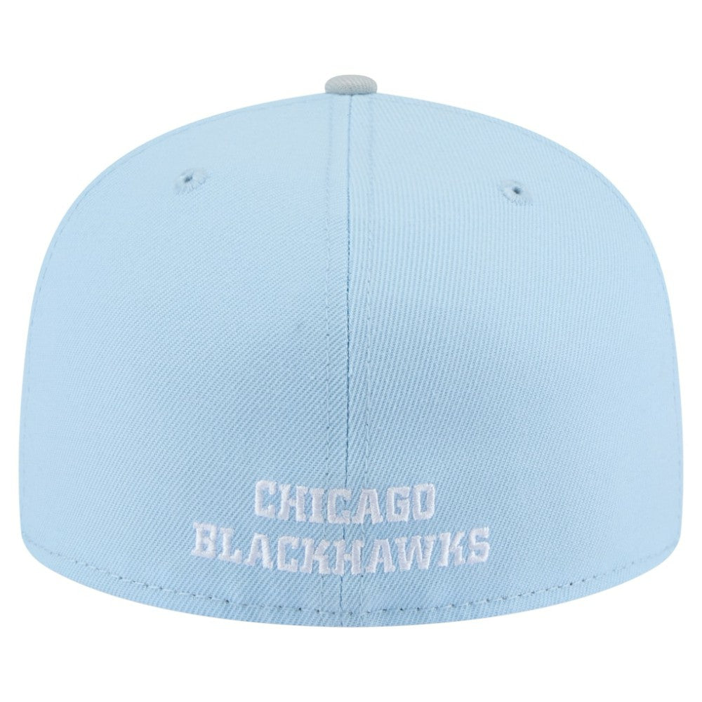 Chicago Blackhawks New Era Color Pack Two-Tone 59FIFTY Fitted Hat - Light Blue/Gray Hats