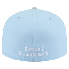 Chicago Blackhawks New Era Color Pack Two-Tone 59FIFTY Fitted Hat - Light Blue/Gray Hats
