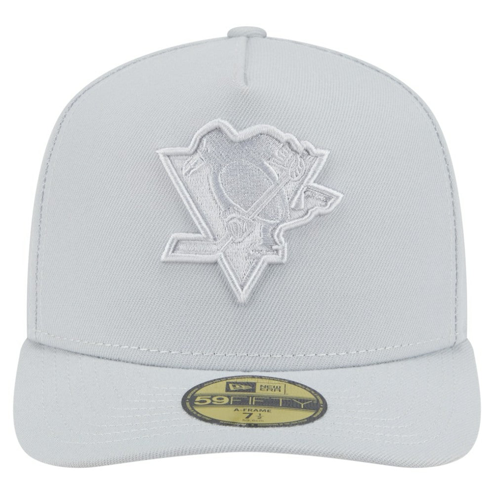 Pittsburgh Penguins New Era Color Pack A-Frame 59FIFTY Fitted Hat - Gray Hats