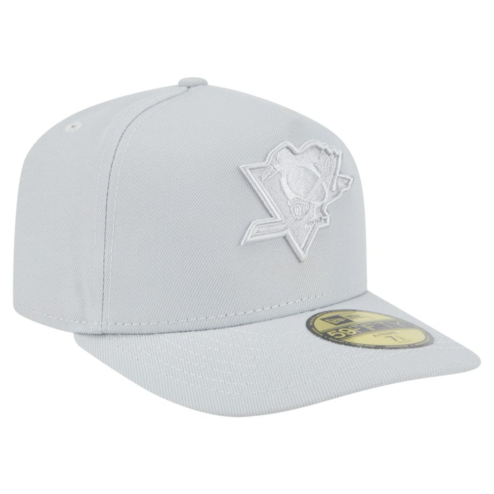 Pittsburgh Penguins New Era Color Pack A-Frame 59FIFTY Fitted Hat - Gray Hats