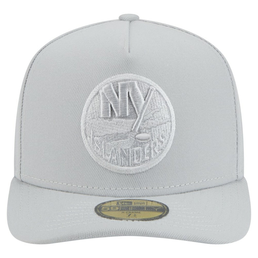 New York Islanders New Era Color Pack A-Frame 59FIFTY Fitted Hat - Gray Hats