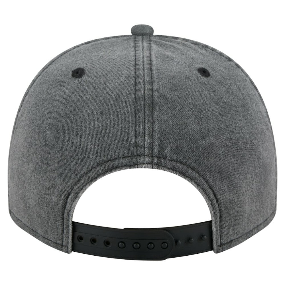 Chicago Blackhawks New Era Throwback Washed A-Frame Pre-Curved 9FIFTY Snapback Hat - Charcoal Hats