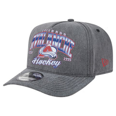 Colorado Avalanche New Era Throwback Washed A-Frame Pre-Curved 9FIFTY Snapback Hat - Charcoal Hats