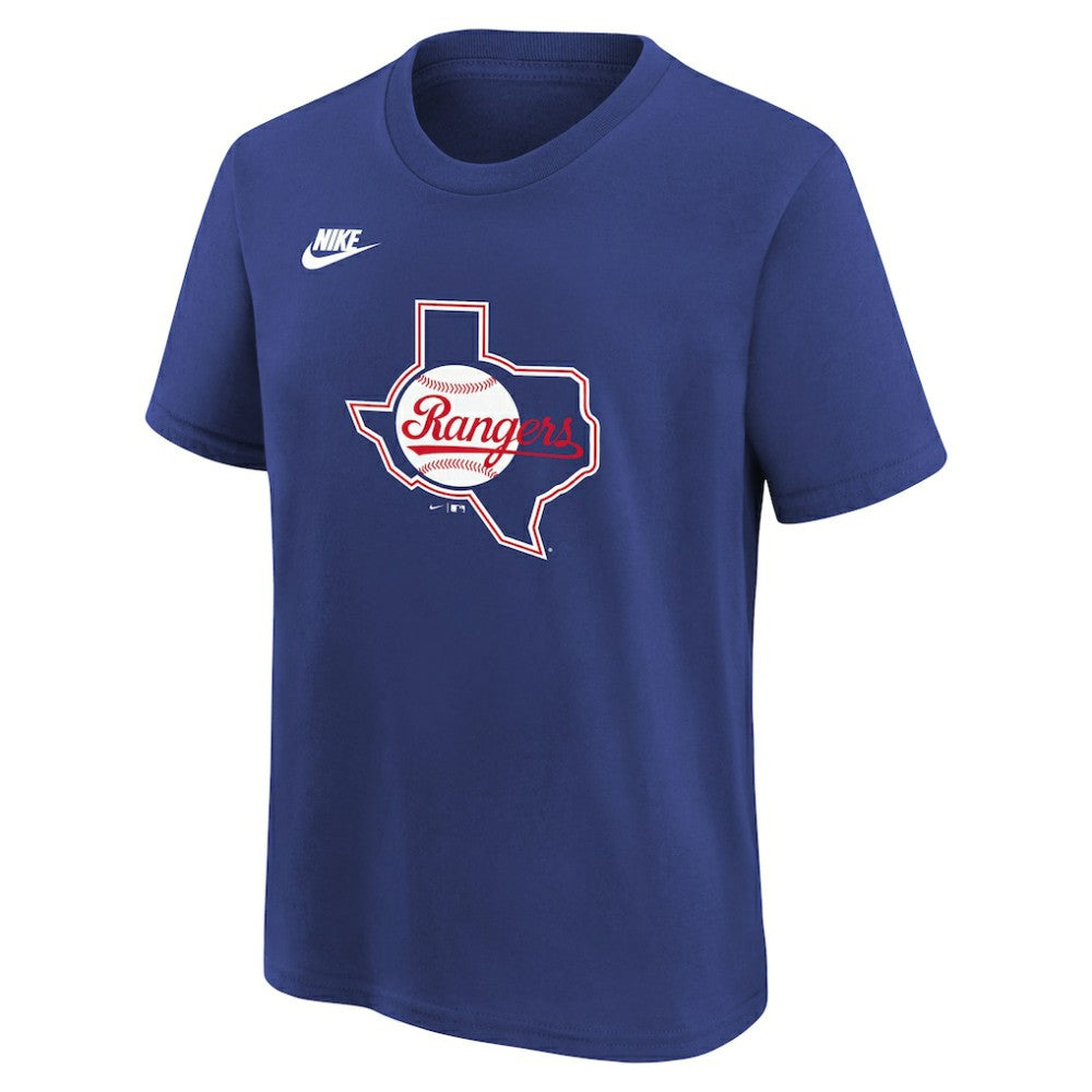 Texas Rangers Youth Cooperstown Collection Team Logo T-Shirt Royal