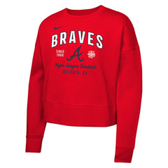 Atlanta Braves Girls Youth Fleece Sweatshirt Red