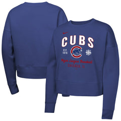 Chicago Cubs Girls Youth Fleece Sweatshirt Royal