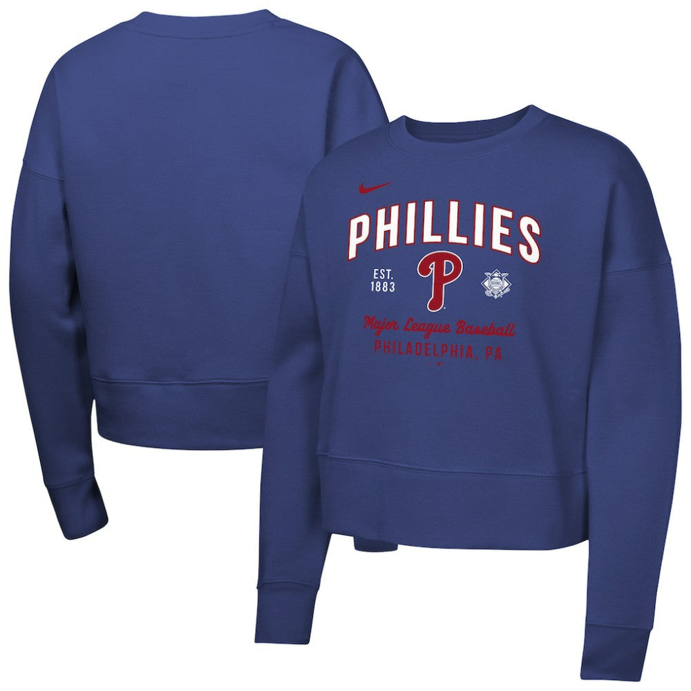 Philadelphia Phillies Girls Youth Fleece Sweatshirt Royal