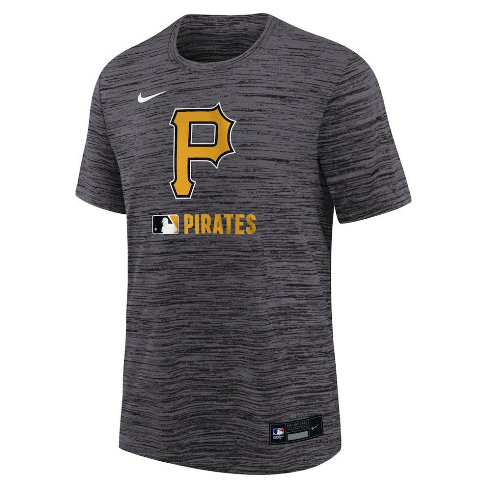 Pittsburgh Pirates Youth Authentic Collection Velocity Performance T-Shirt Black