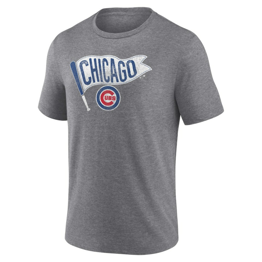Chicago Cubs Hometown Collection Those Cubbies Tri-Blend T-Shirt Heather Gray